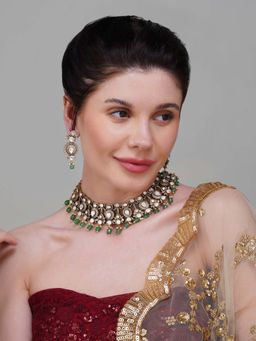 Beryachi - Gulrez Kundan Necklace Set