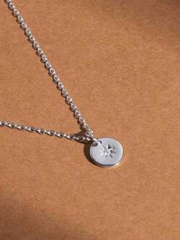 Palmonas - 925 Sterling Silver Compass Star Necklace for Womens