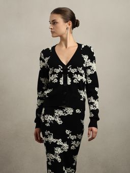 VERO MODA - Floral Embroidered Open Cardigan