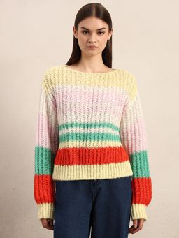 VERO MODA - Multi-Colour Boat Neck Sweater