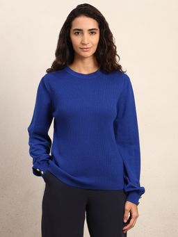 VERO MODA - Royal Blue O-Neck Pullover