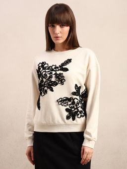 VERO MODA - Floral Applique Sweatshirt
