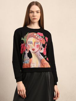 VERO MODA - Printed Cotton Sweatshirt
