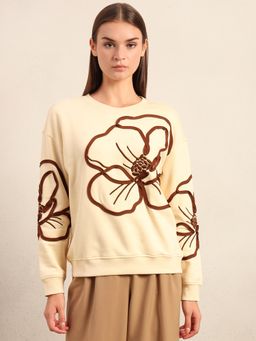 VERO MODA - Floral Applique Sweatshirt