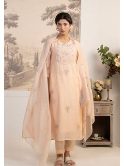 Tatwa Designs - Ivory Victorian Kurta with Pants and Dupatta Set