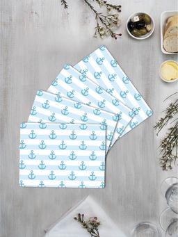 Space of Joy - Blue Strip Anchor 1 Premium Printed Rectangular MDF Wooden Placemats