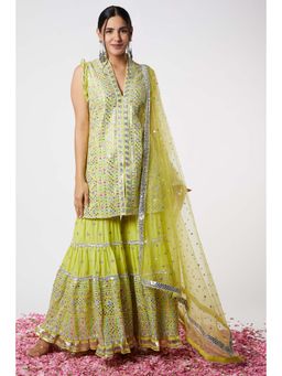 Gopi Vaid - Noor Sleeveless Sharara (Set of 3)