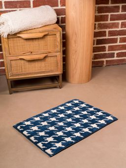 RALIA HOMES - The Cadence Foam Padded Blue Bath Mat (S)