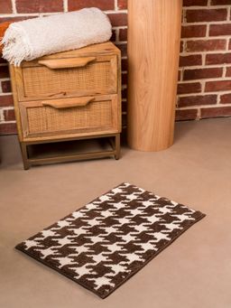 RALIA HOMES - The Cadence Foam Padded Brown Bath Mat (S)