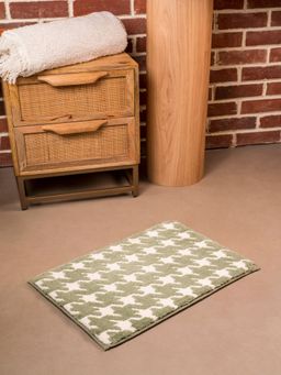 RALIA HOMES - The Cadence Foam Padded Green Bath Mat (S)