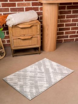 RALIA HOMES - Crossline Ultra Soft Grey Bath Mat