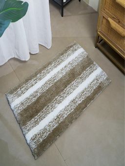 RALIA HOMES - Coastal Calm Plush Beige Bath Mat (M)