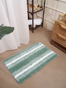 RALIA HOMES - Coastal Calm Plush Green Bath Mat (M)