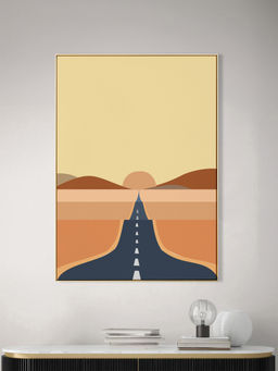 Nestroots - A Journey Awaits Wall Painting Gold Floating Frame