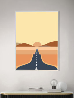 Nestroots - A Journey Awaits Wall Painting White Floating Frame