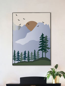 Nestroots - A Secret Garden Revealed Wall Painting Black Floating Frame