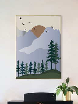 Nestroots - A Secret Garden Revealed Wall Painting Gold Floating Frame