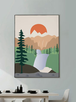 Nestroots - Sunrise Sonata Wall Painting Black Floating Frame