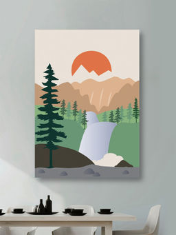 Nestroots - Sunrise Sonata Wall Painting Multi-Color Canvas Stretch