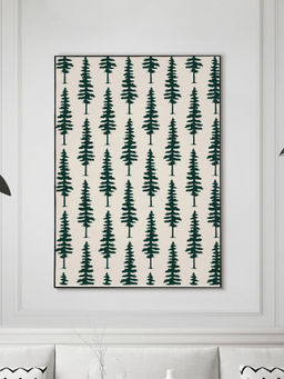 Nestroots - Whispering Pines Wall Painting Black Floating Frame