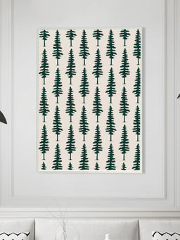 Nestroots - Whispering Pines Wall Painting White Floating Frame