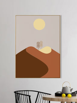Nestroots - Sands Of Time Wall Painting Gold Floating Frame