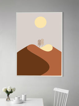 Nestroots - Sands Of Time Wall Painting White Floating Frame