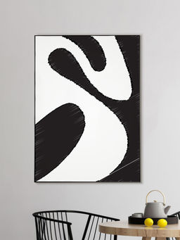 Nestroots - Whispers In The Charcoal Night Wall Painting Black Floating Frame