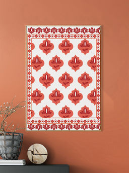 Nestroots - Mughal Bazaar Bustle Wall Painting Gold Floating Frame