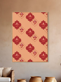 Nestroots - Citrus Soiree Motifs Wall Painting Gold Floating Frame