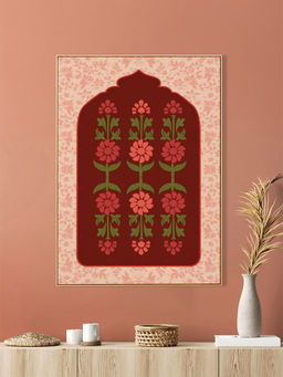 Nestroots - Passage To Paradise Wall Painting Gold Floating Frame