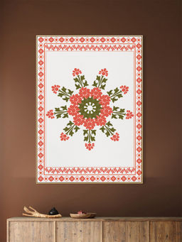 Nestroots - The Jewel Of The Garden Wall Painting Gold Floating Frame