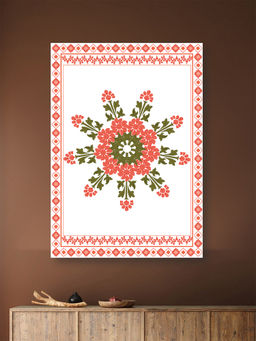 Nestroots - The Jewel Of The Garden Wall Painting Multi-Color Canvas Stretch