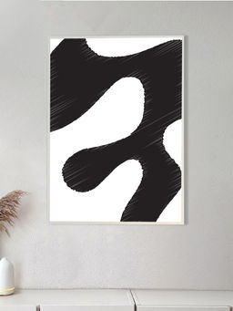 Nestroots - A Labyrinth Of Ink Wall Painting White Floating Frame