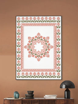 Nestroots - Mandala Of Marigolds Wall Painting Black Floating Frame