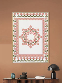 Nestroots - Mandala Of Marigolds Wall Painting Gold Floating Frame