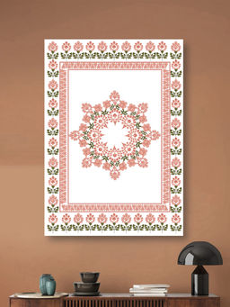 Nestroots - Mandala Of Marigolds Wall Painting Multi-Color Canvas Stretch