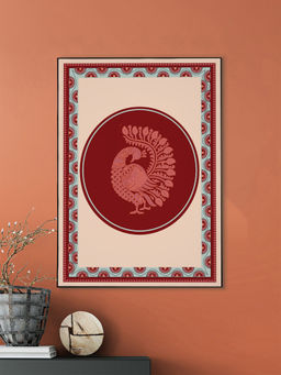 Nestroots - Dance Of The Sunbird Wall Painting Black Floating Frame