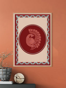 Nestroots - Dance Of The Sunbird Wall Painting Gold Floating Frame