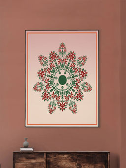 Nestroots - Rhythm of the Soul Wall Painting Black Floating Frame