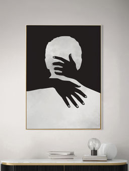 Nestroots - Behind the Veil Wall Painting Gold Floating Frame