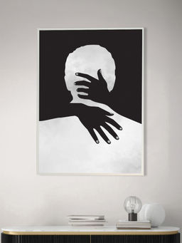 Nestroots - Behind the Veil Wall Painting White Floating Frame