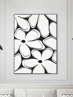 Nestroots - Blooming in the Shadows Wall Painting Black Floating Frame
