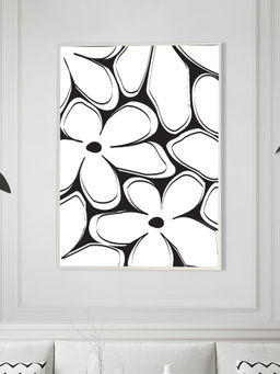 Nestroots - Blooming in the Shadows Wall Painting White Floating Frame