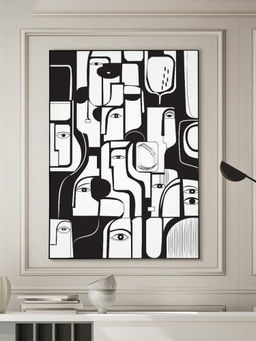 Nestroots - Ink Stains and Daydreams Wall Painting Black Floating Frame
