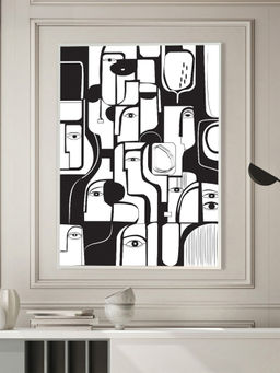 Nestroots - Ink Stains and Daydreams Wall Painting White Floating Frame