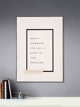 Nestroots - Process and Individuality Canvas Art Quotes Printed Wall Painting Black Floating Frame