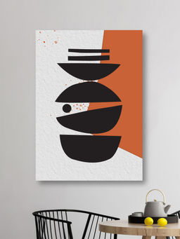 Nestroots - Elegant Art of Bowl Canvas Wall Art Abstract Painting Multi-Color Canvas Stretch