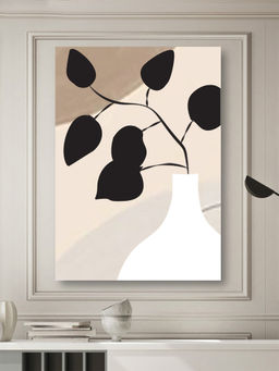 Nestroots - Elegant Monochrome Vase Canvas Art Abstract Painting Multi-Color Canvas Stretch