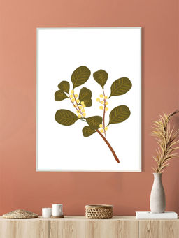 Nestroots - Exquisite Botanical Art Print: Captivating Canvas Wall Painting White Floating Frame